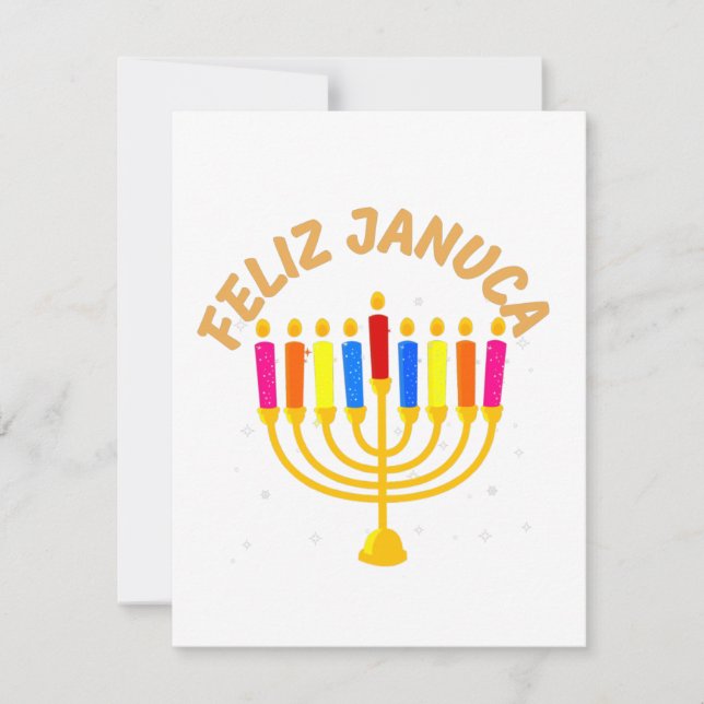 Januca, Feliz Januca, Menorah, Masada, Janucia (Anverso)