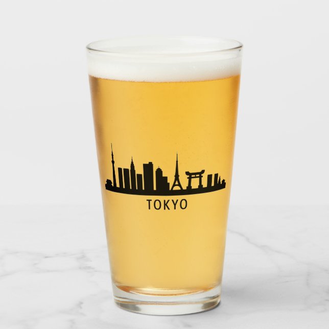 Japan Cityscape Travel | Tokyo Skyline Silhouette (Anverso (lleno))