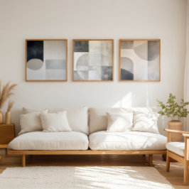 Japandi Abstract Minimalist Neutral Wall Art Set