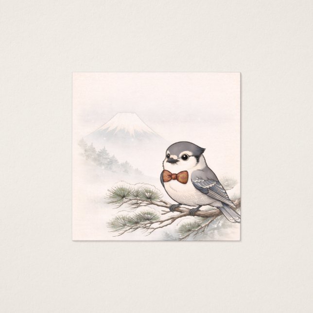 Japanese Landscape&Canada Jay Minimal Display Card (Anverso)