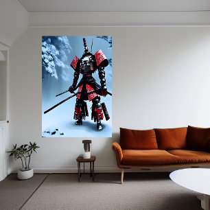 Japaneses Mech Samurai   Poster de arte de IA