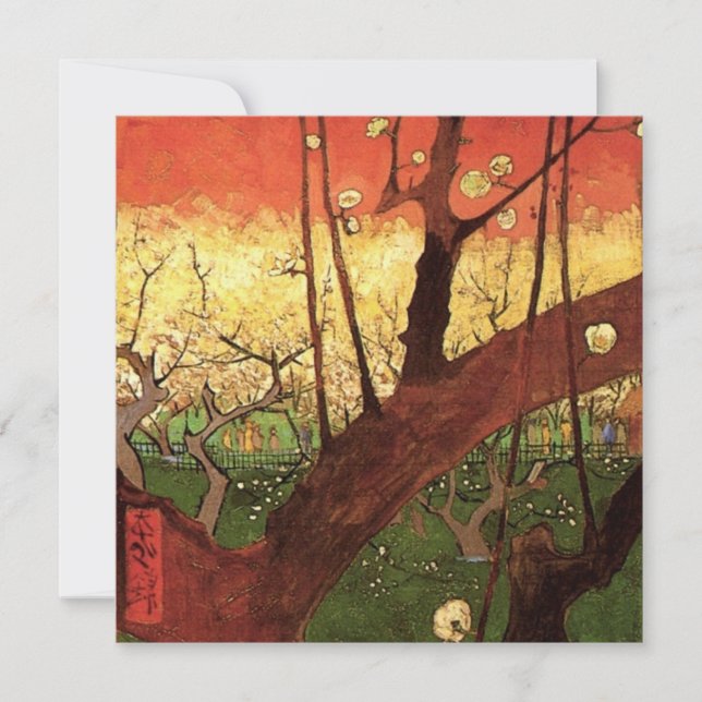 Japón: Árbol de ciruelas floridas por Vincent van  (Anverso)