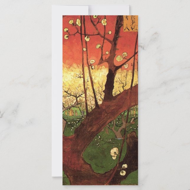 Japón: Árbol de ciruelas floridas por Vincent van  (Anverso)