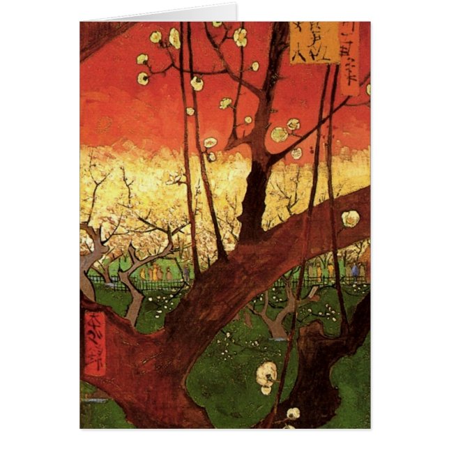 Japón: Árbol de ciruelas floridas por Vincent van  (Frente)