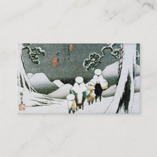 Japón en la tarjeta de visita de la nieve