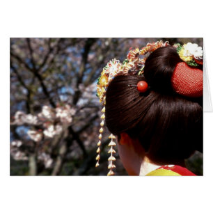 Japón, Kyoto. Vista trasera primer plano de la gei
