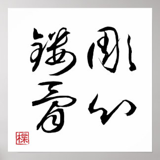 [ JAPÓN ] Póster SUPER GENIAL de 4 KANJI idiom 001