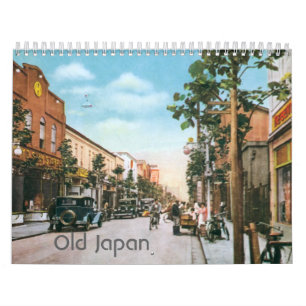 Japón viejo - calendario del vintage modificado