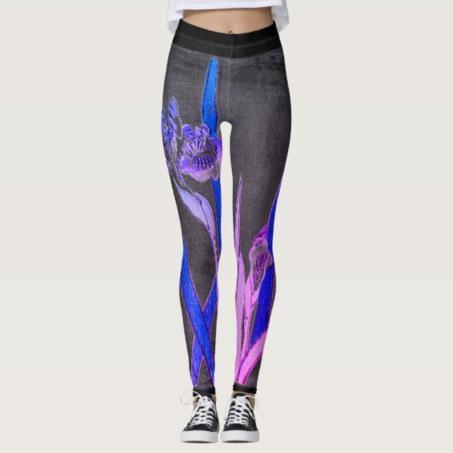 JAPONÉS IRIS BLACK Leggings (Anverso)