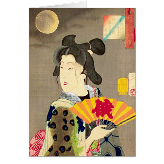 Japonés Woodblock Ukiyo-e del geisha del claro de
