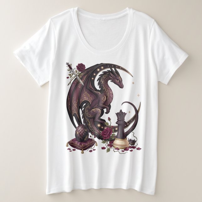 Jaque mate de ajedrez de dragón gótico (Anverso del diseño)