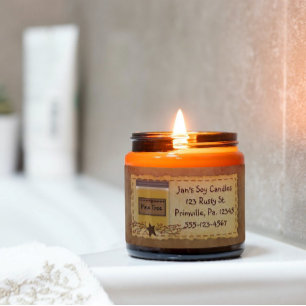 Jar Candle Personalizado Scent Etiqueta de negocio