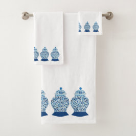 Jar de jengibre azul y blanco