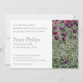 Jardín 1 Invitación funeraria Tulips