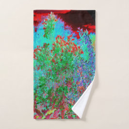 Jardín abstracto colorido con puesta de sol de Cri