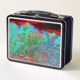 Jardín abstracto colorido con puesta de sol de Cri