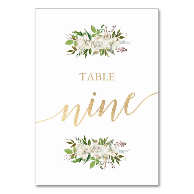 Jardín Antiguo | TARJETA DE TABLA DE ORO BODA flor (Reverso)