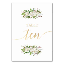 Jardín Antiguo | TARJETA DE TABLA DE ORO BODA flor
