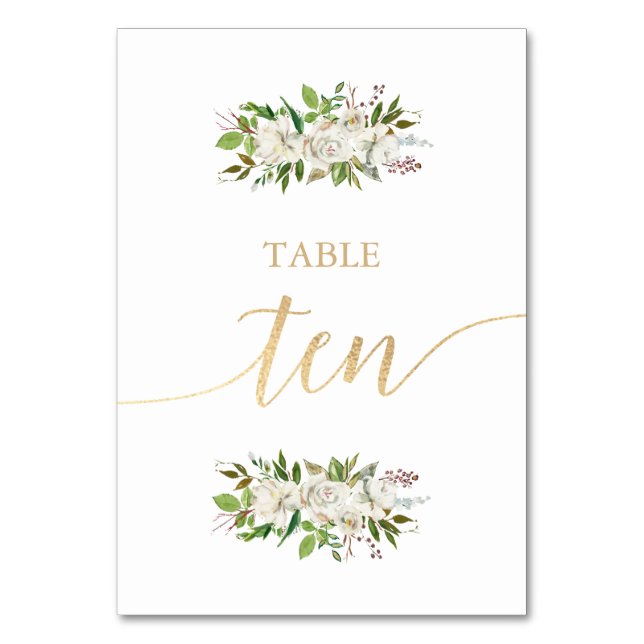 Jardín Antiguo | TARJETA DE TABLA DE ORO BODA flor (Reverso)