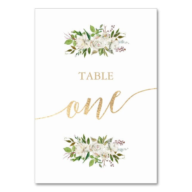Jardín Antiguo | TARJETA DE TABLA DE ORO BODA flor (Anverso)