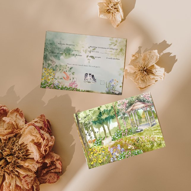 Jardín Boho Flor Silvestre | RSVP de Boda (Subido por el creador)
