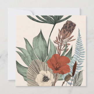 Jardín Botánico Vintage - Flores salvajes y Protea