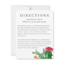 Jardín Cactus Elegante | Tarjeta de dirección de B