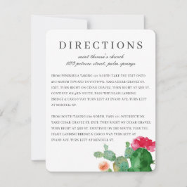 Jardín Cactus Elegante | Tarjeta de dirección de B