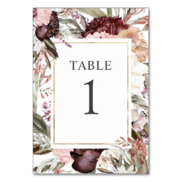 Jardín con encanto Elegante número de mesa de Boho