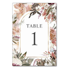 Jardín con encanto Elegante número de mesa de Boho