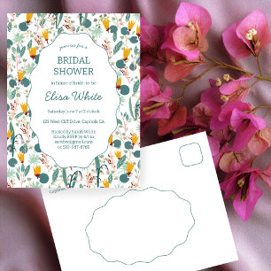 Jardín de Agua Floral Invitación Personalizada par