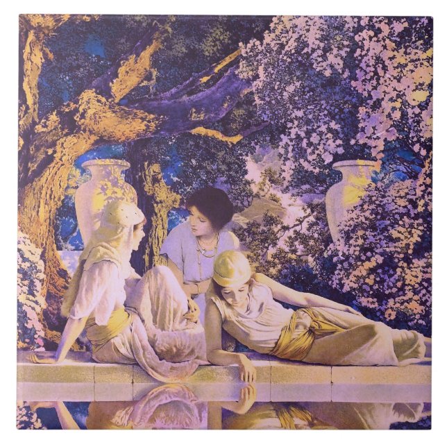 Jardín de Alá - baldosa cerámica grande (Frente)