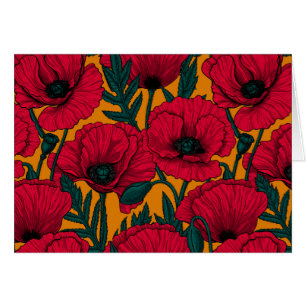 Jardín de amapola roja