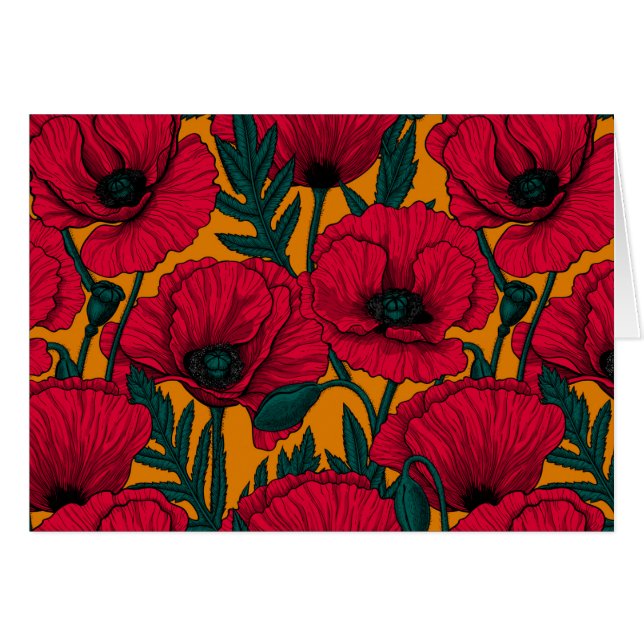 Jardín de amapola roja (Anverso (Horizontal))