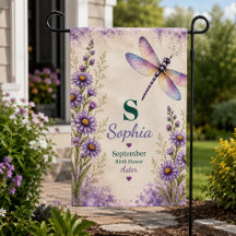 Jardín de bandera personalizado de flor de nacimie