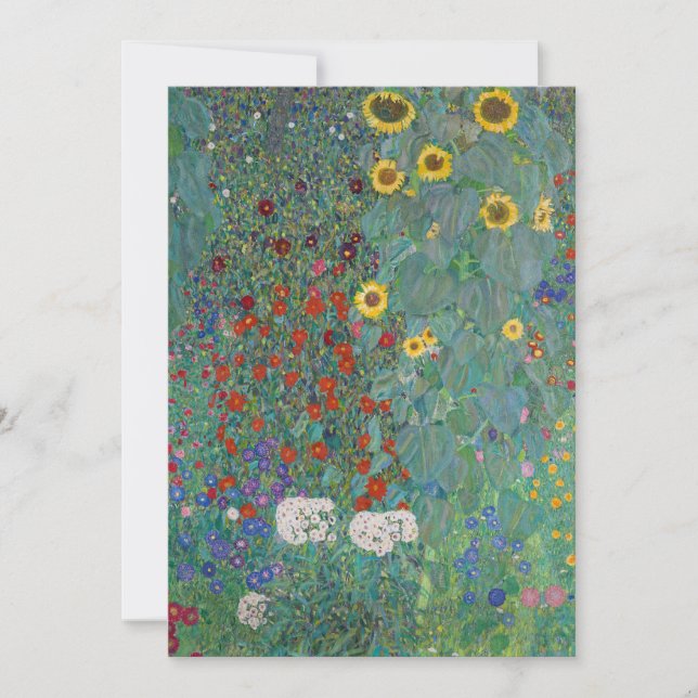 Jardín de cabañas con girasoles | Gustav Klimt (Anverso)