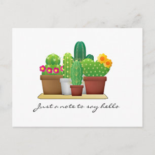 Jardín de Cactus Colorido / Tarjeta de Saludo