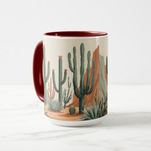 Jardín de Cactus del Desierto Taza de Café del S