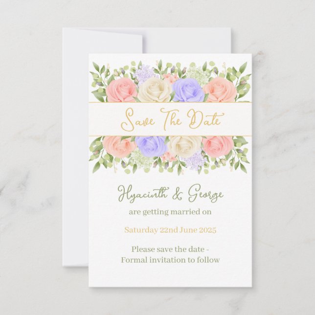 Jardín de campo inglés salve la fecha (Anverso)