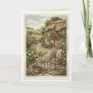Jardín de Campo Tarjeta de Arte Folclórico Boho