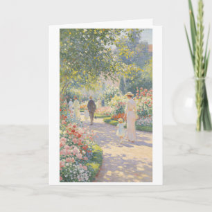 Jardín de campo tarjeta en blanco lisa
