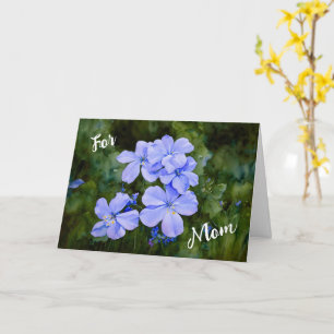 Jardín de Flores Azules Tarjeta de Arte para el Dí