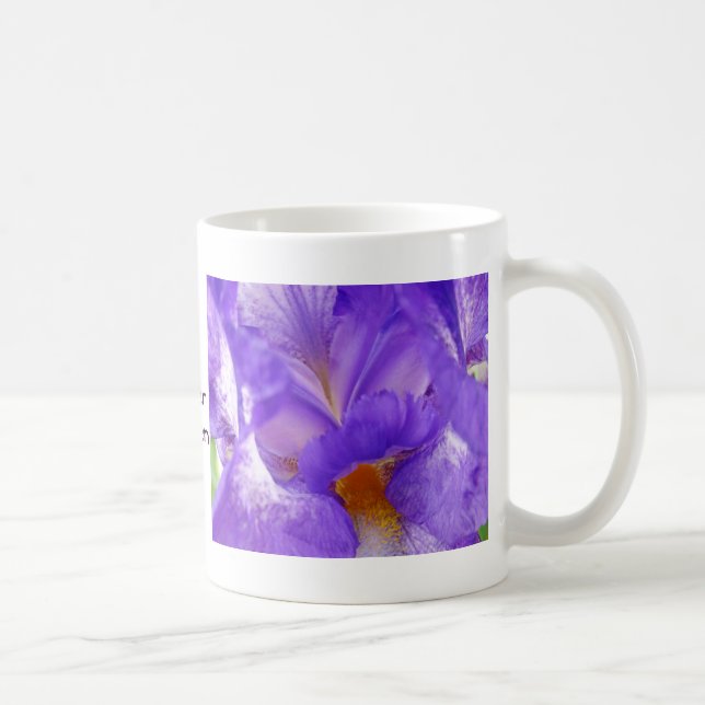 Jardín de flores de Iris Taza de café Regalos Mora (Derecha)
