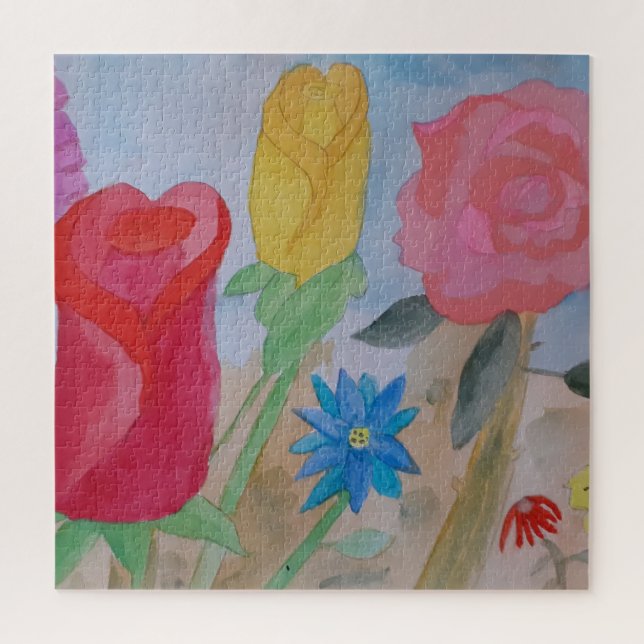 Jardín de flores de verano Jigsaw Puzzle (Vertical)