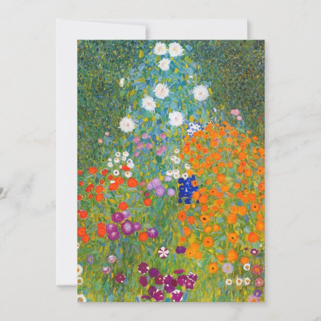 Jardín de flores | Gustav Klimt (Anverso)