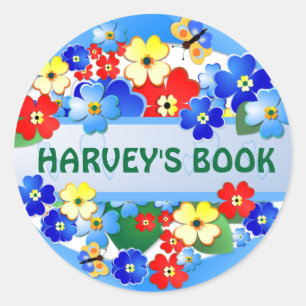 Jardín de flores ~ Nombre Pegatina
