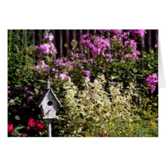 Jardín de flores Pastel Pintar Tarjeta de Arte Flo (Anverso (Horizontal))