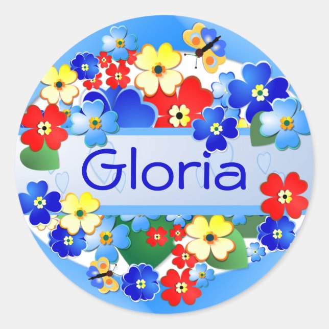 Jardín de flores ~ Pegatina de regalo (Anverso)