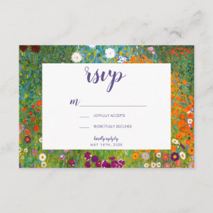 Jardín de flores por Gustav Klimt Floral RSVP