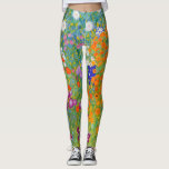 Jardín de flores por Gustav Klimt Leggings<br><div class="desc">Por favor visite mi tienda para un diseño más interesante y más elección de color.
=> zazzle.com/colorfulworld*</div>